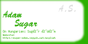 adam sugar business card